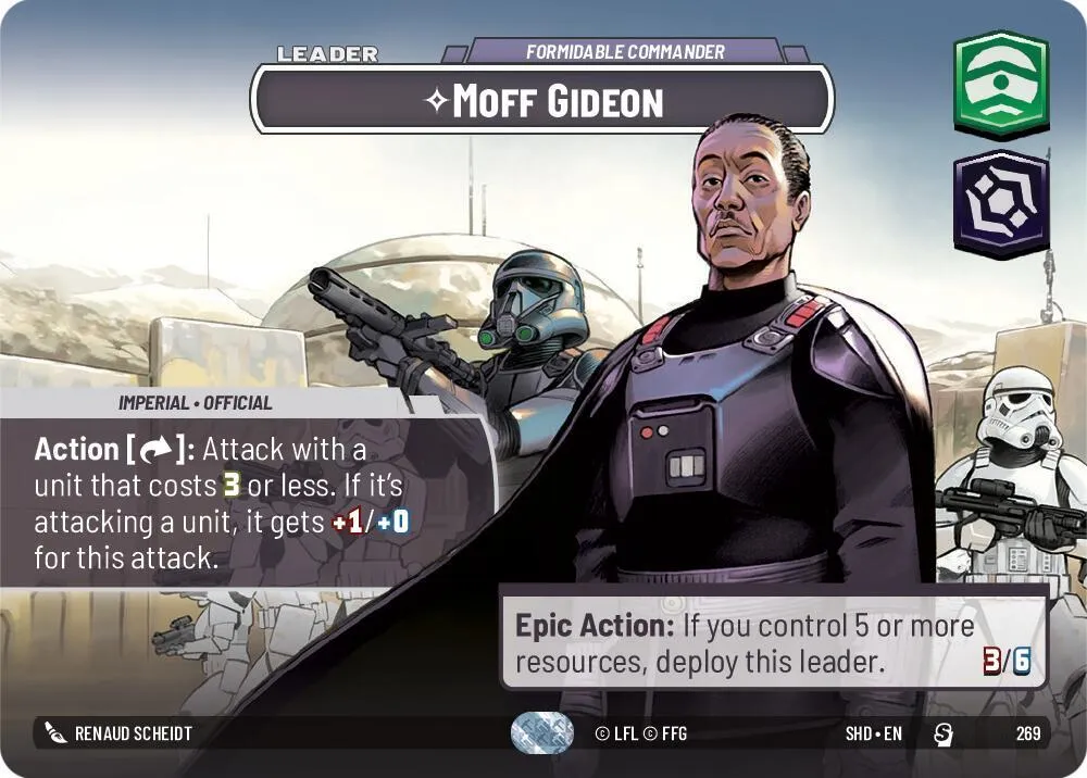 Moff Gideon - Redoutable Commandant — Shadows of the Galaxy — Star Wars: Unlimited