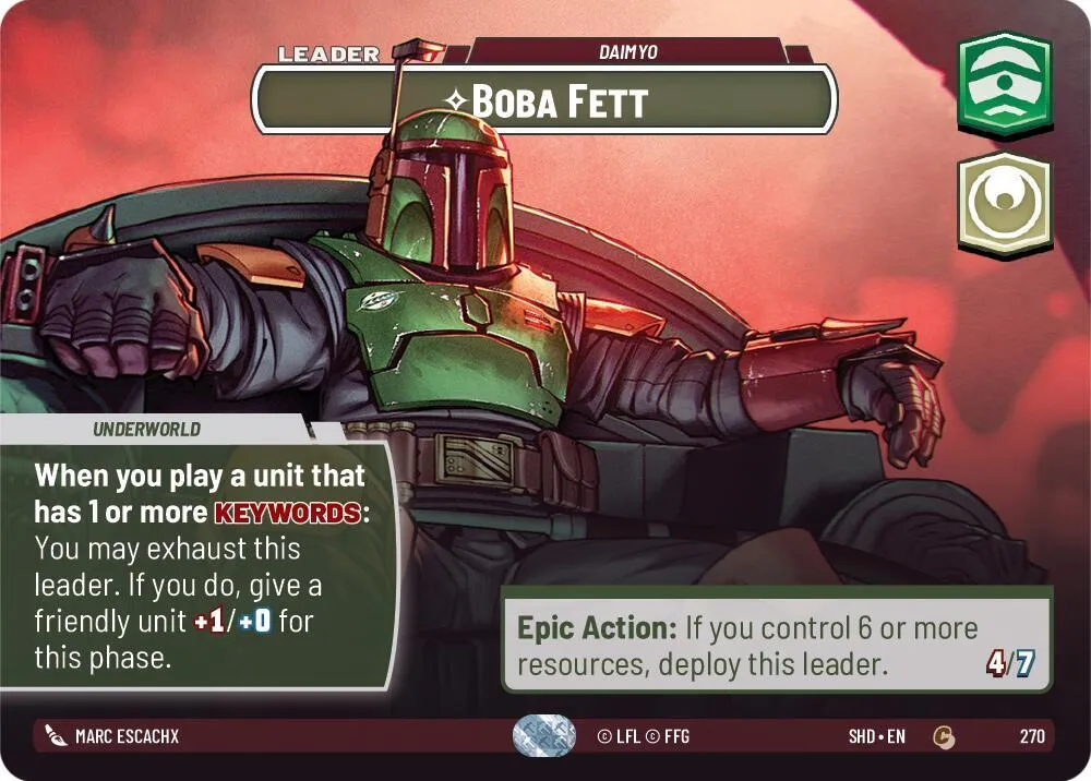 Boba Fett - Daimyo — Shadows of the Galaxy — Star Wars: Unlimited