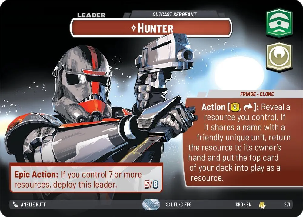 Hunter - Sergent Paria — Shadows of the Galaxy — Star Wars: Unlimited