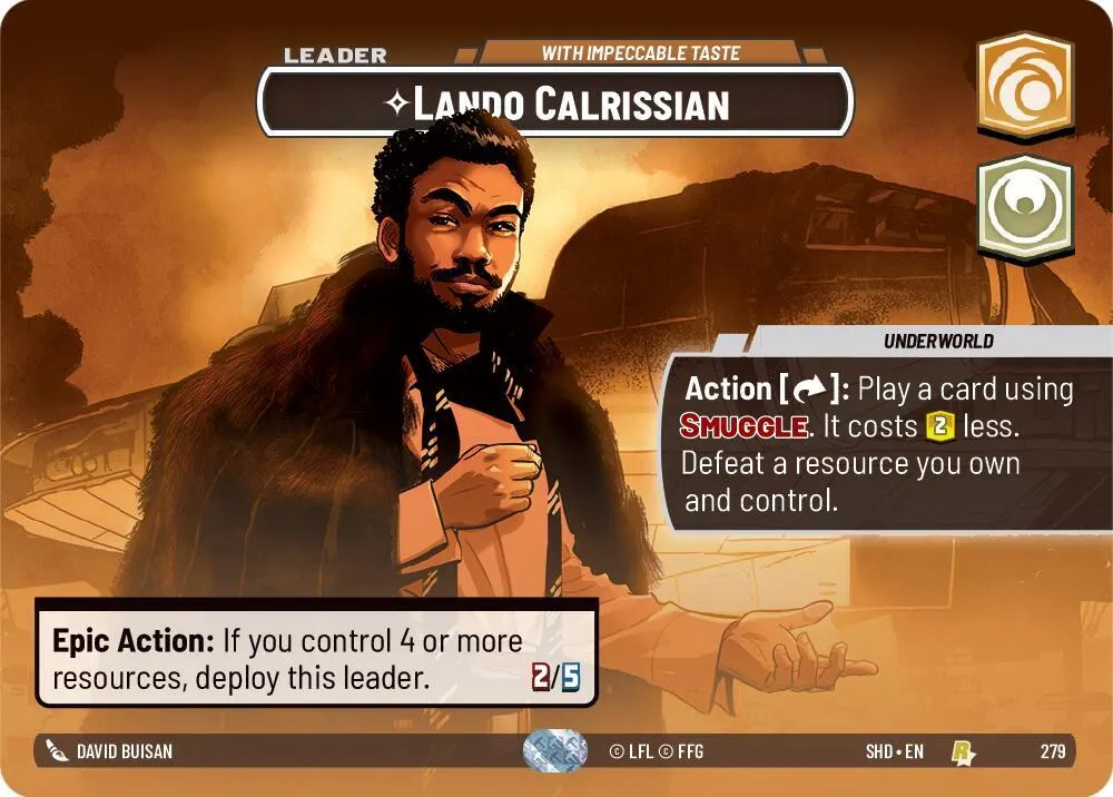 Lando Calrissian - Aux Goûts Exquis — Shadows of the Galaxy — Star Wars: Unlimited