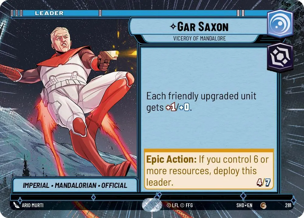 Gar Saxon - Viceroy of Mandalore — Shadows of the Galaxy — Star Wars: Unlimited