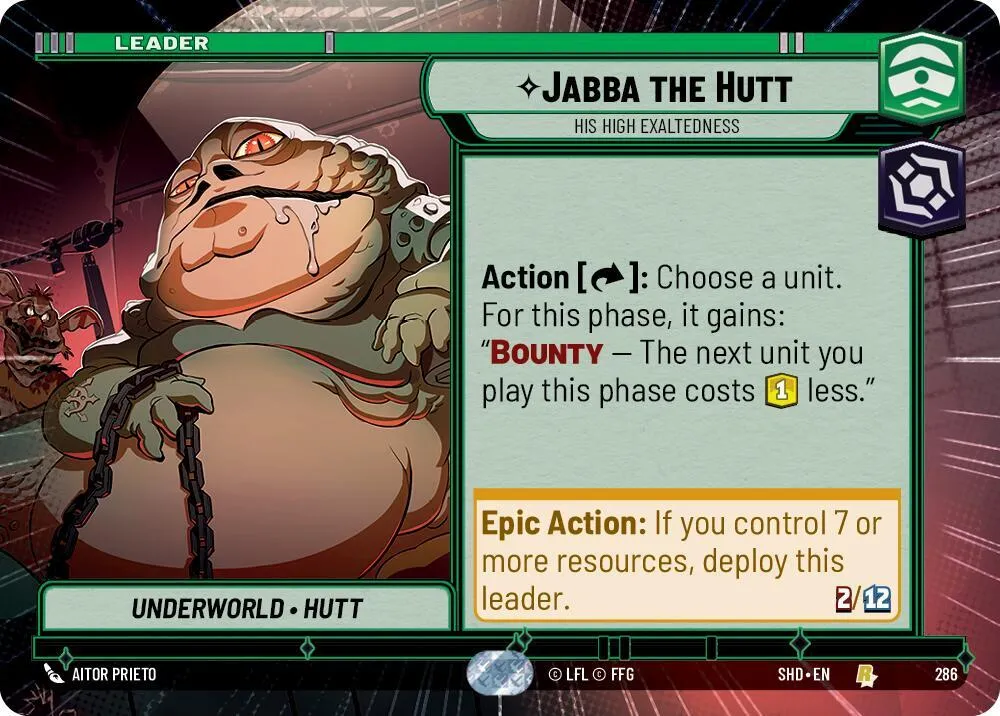 Jabba le Hutt - Sa Haute Magnificence — Shadows of the Galaxy — Star Wars: Unlimited