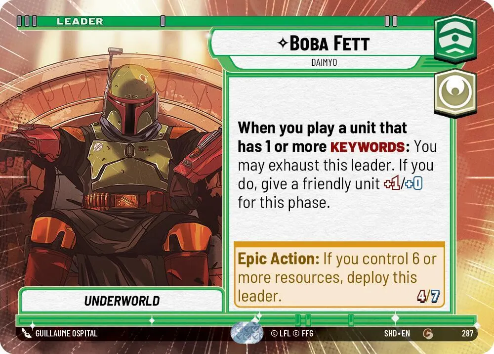 Boba Fett - Daimyo — Shadows of the Galaxy — Star Wars: Unlimited