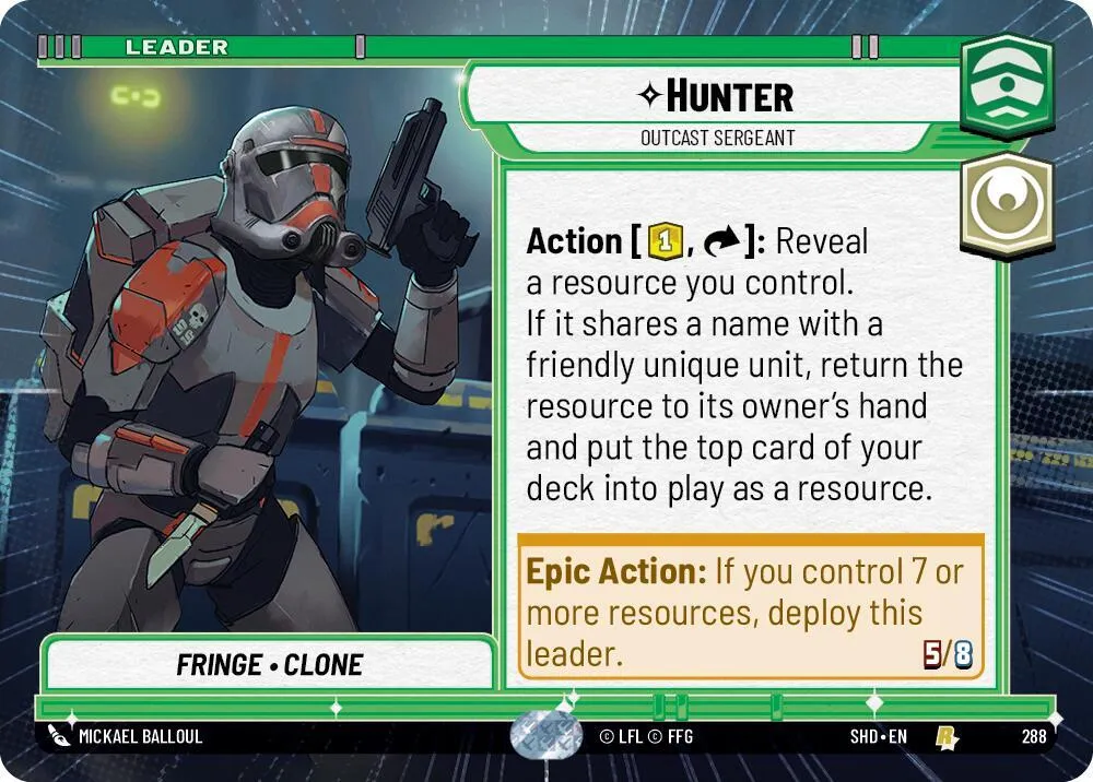 Hunter - Sergent Paria — Shadows of the Galaxy — Star Wars: Unlimited