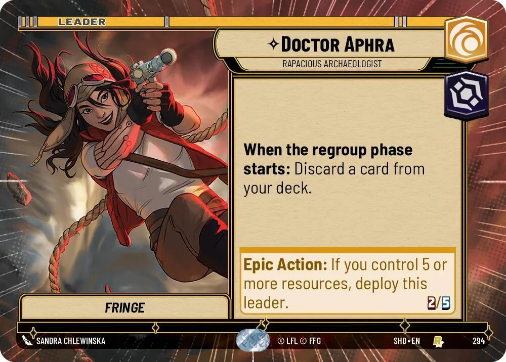 Docteur Aphra - Archéologue Avide — Shadows of the Galaxy — Star Wars: Unlimited