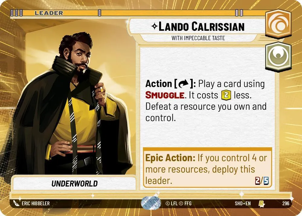 Lando Calrissian - Aux Goûts Exquis — Shadows of the Galaxy — Star Wars: Unlimited