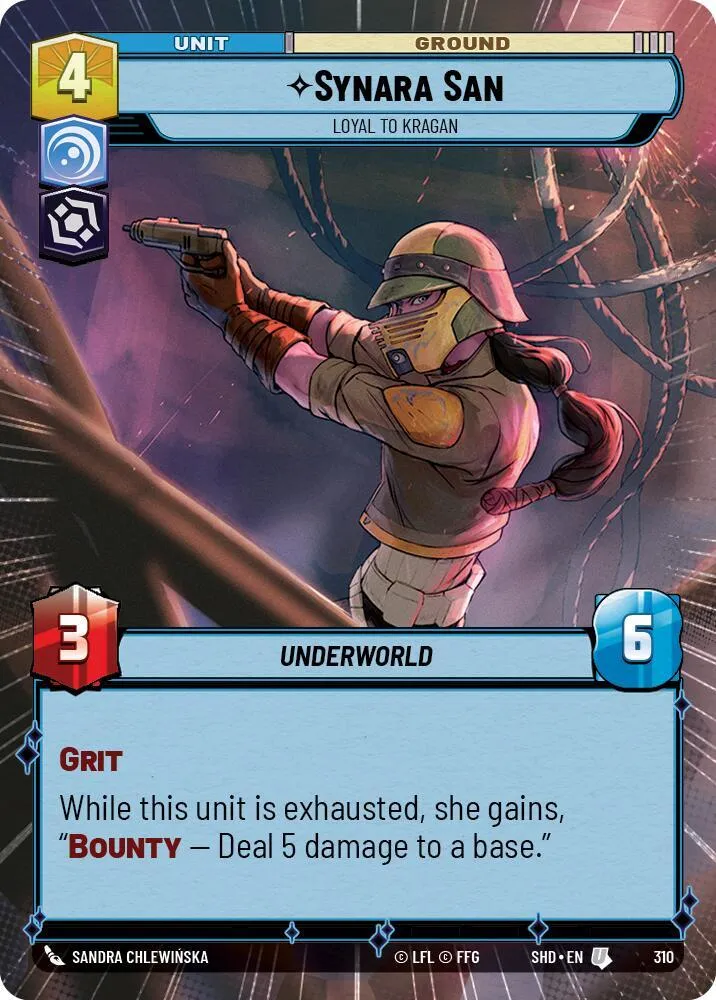 Synara San - Loyal to Kragan — Shadows of the Galaxy — Star Wars: Unlimited
