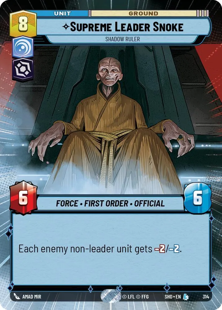 Supreme Leader Snoke - Shadow Ruler — Shadows of the Galaxy — Star Wars: Unlimited