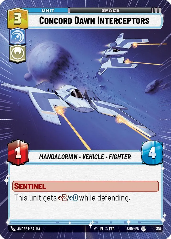 Intercepteurs de Concord Dawn — Shadows of the Galaxy — Star Wars: Unlimited