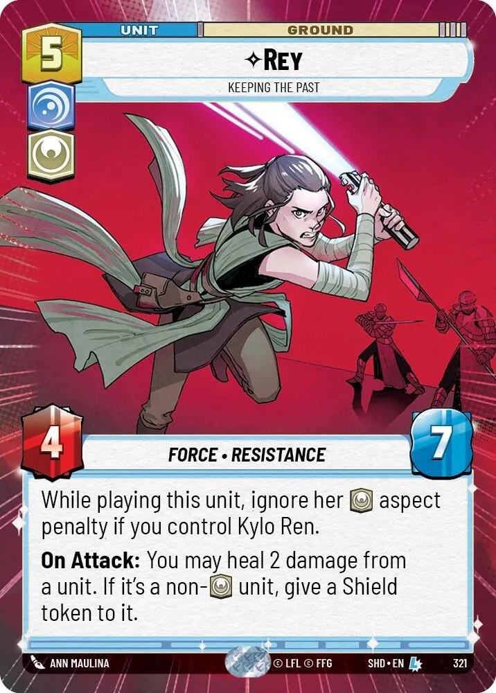 Rey - Keeping the Past — Shadows of the Galaxy — Star Wars: Unlimited