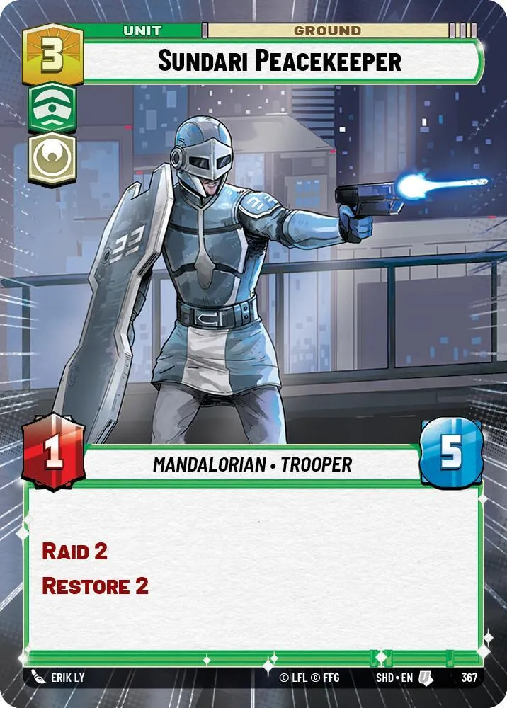 Pacificateur de Sundari — Shadows of the Galaxy — Star Wars: Unlimited