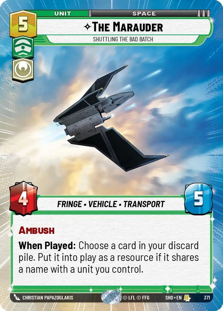 Le Marauder - Navette du Bad Batch — Shadows of the Galaxy — Star Wars: Unlimited