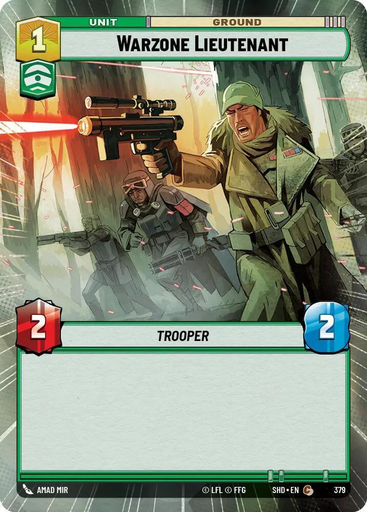 Lieutenant de Zone de Guerre — Shadows of the Galaxy — Star Wars: Unlimited