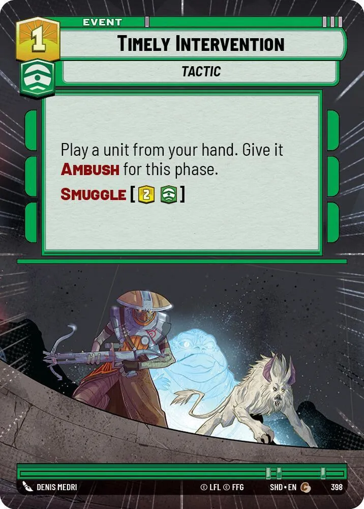 Timely Intervention — Shadows of the Galaxy — Star Wars: Unlimited