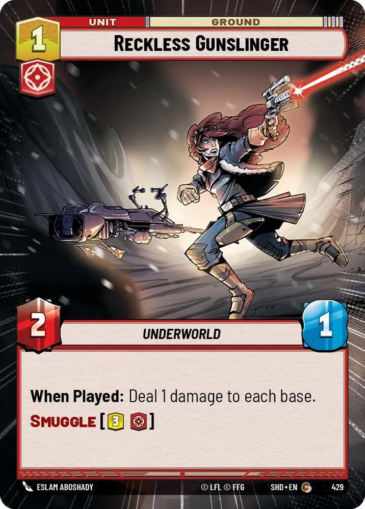 Reckless Gunslinger — Shadows of the Galaxy — Star Wars: Unlimited