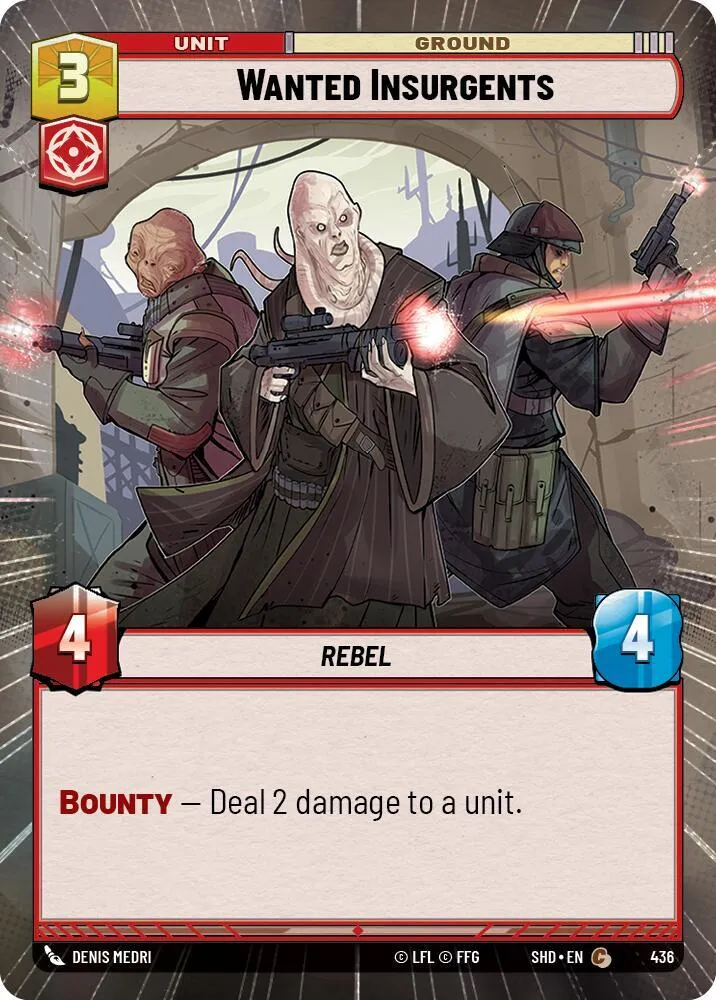 Insurgés Recherchés — Shadows of the Galaxy — Star Wars: Unlimited