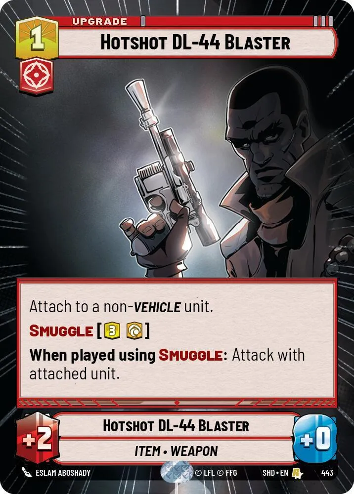 Blaster DL-44 de Virtuose — Shadows of the Galaxy — Star Wars: Unlimited