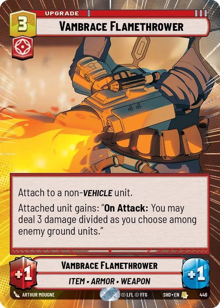 Vambrace Flamethrower — Shadows of the Galaxy — Star Wars: Unlimited