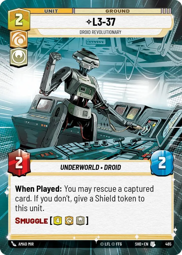 L3-37 - Droid Revolutionary — Shadows of the Galaxy — Star Wars: Unlimited