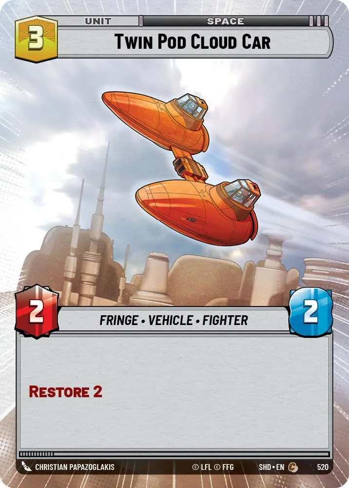 Voiture des Nuages à Double Nacelle — Shadows of the Galaxy — Star Wars: Unlimited