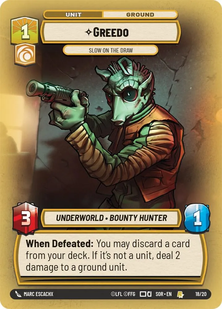 Greedo - Slow on the Draw — Spark of Rebellion: Weekly Play Promos — Star Wars: Unlimited