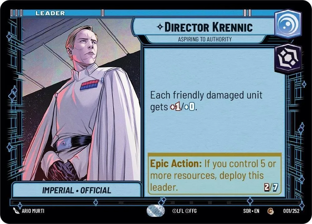 Director Krennic - Aspiring to Authority — Spark of Rebellion — Star Wars: Unlimited
