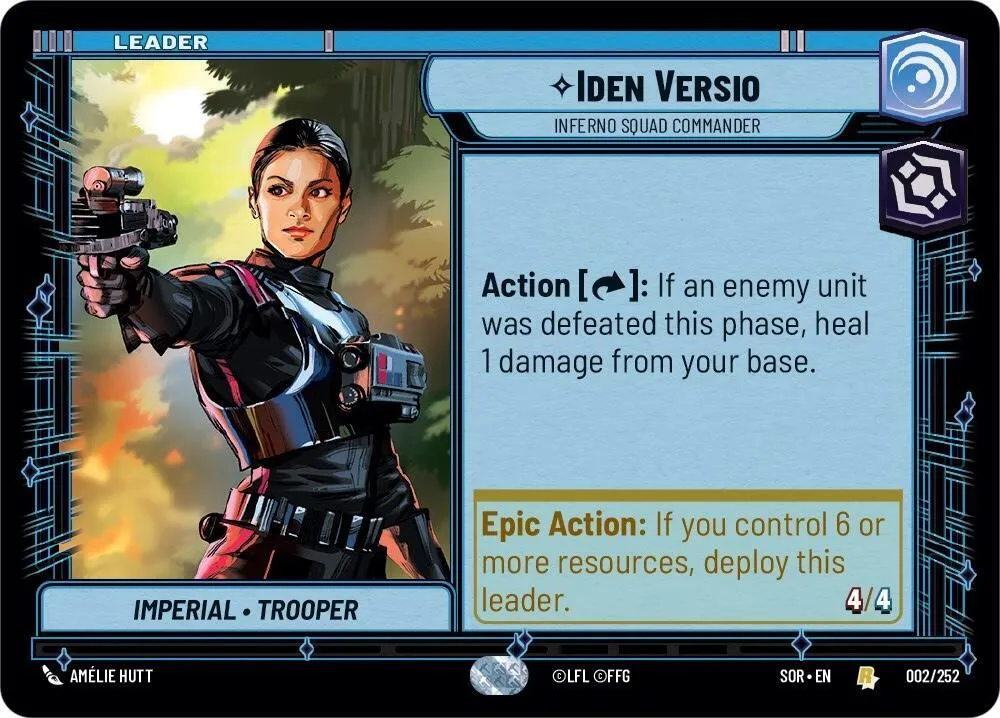 Iden Versio - Inferno Squad Commander — Spark of Rebellion — Star Wars: Unlimited