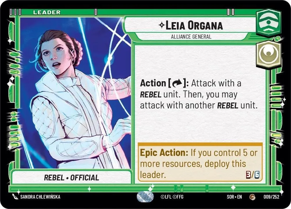 Leia Organa - Générale De L'Alliance — Spark of Rebellion — Star Wars: Unlimited
