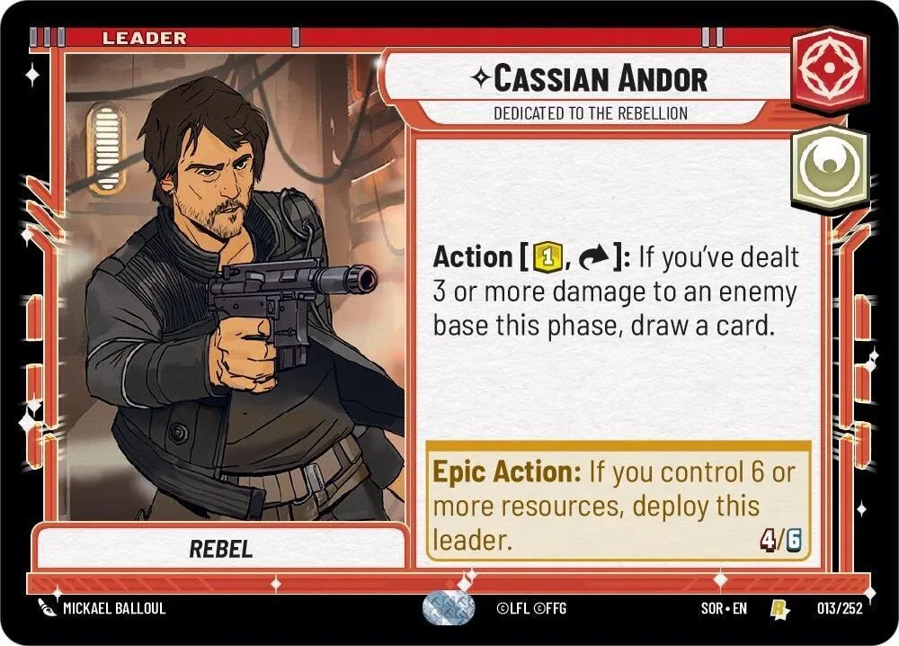 Cassian Andor - Dedicated to the Rebellion — Spark of Rebellion — Star Wars: Unlimited