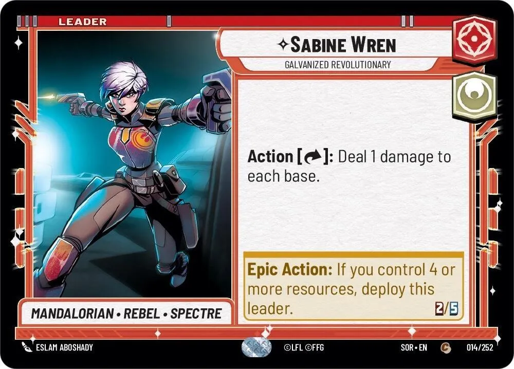 Sabine Wren - Révolutionnairs Galvanisée — Spark of Rebellion — Star Wars: Unlimited