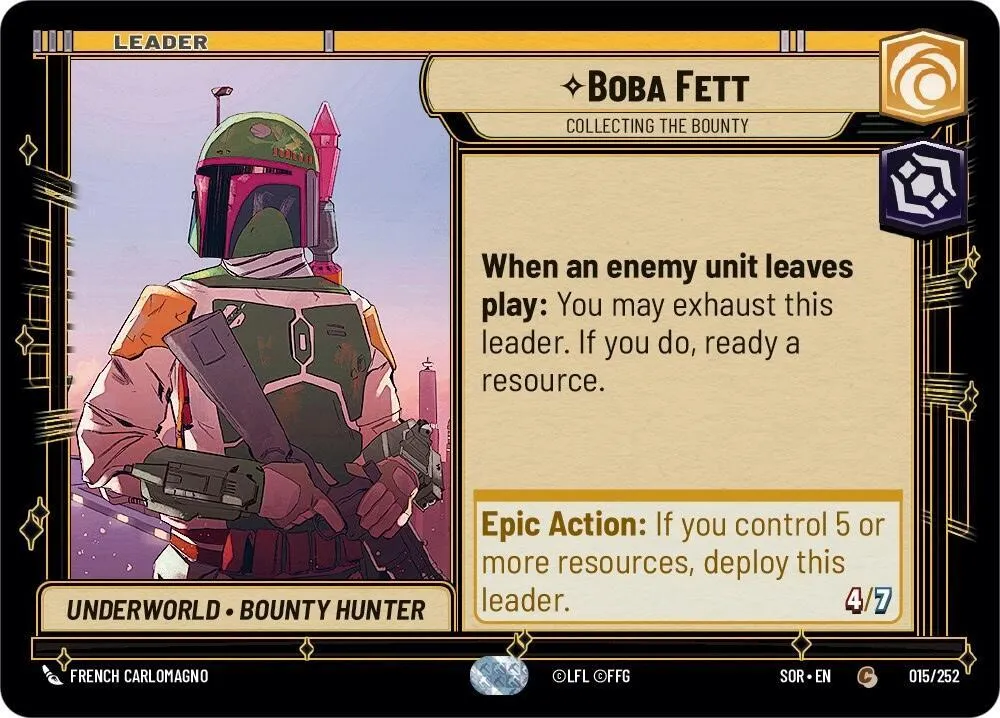 Boba Fett - Récolte Des Primes — Spark of Rebellion — Star Wars: Unlimited