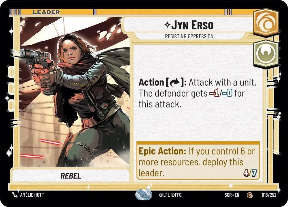 Jyn Erso - Resisting Oppression — Spark of Rebellion — Star Wars: Unlimited