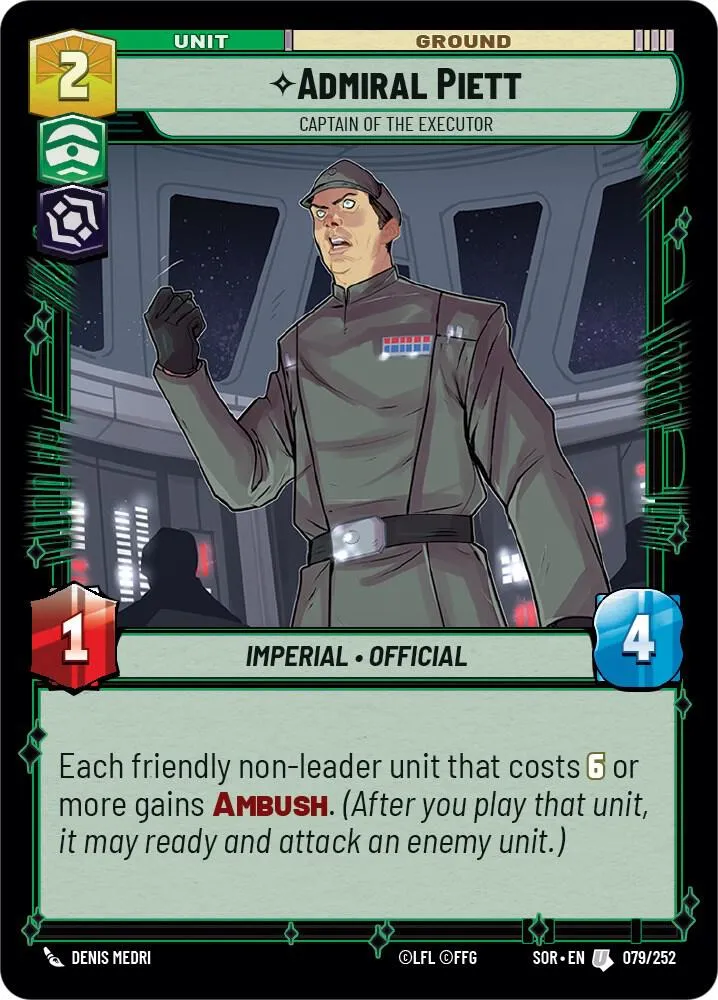 Amiral Piett - Capitaine De L'Executor — Spark of Rebellion — Star Wars: Unlimited