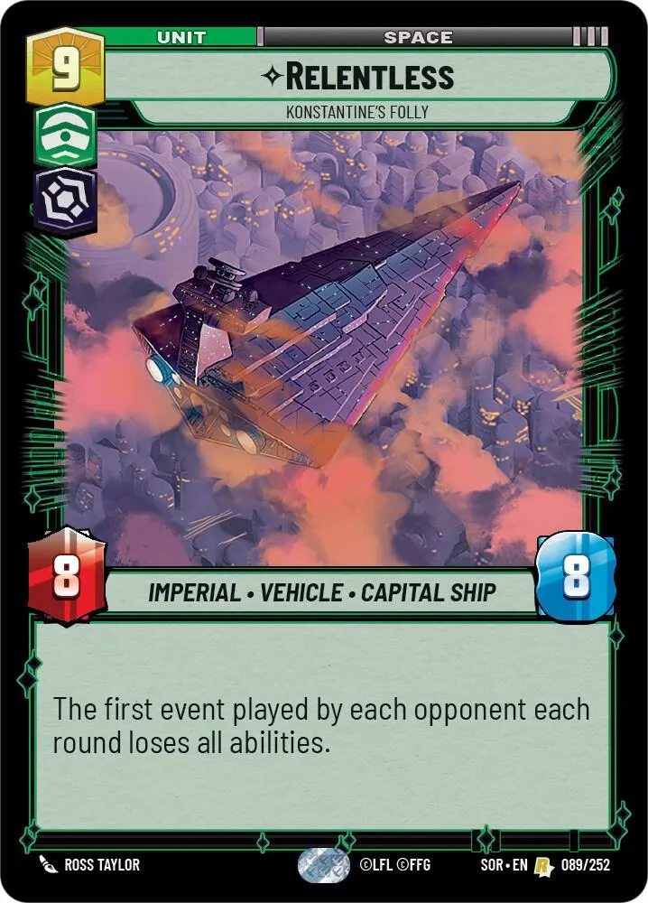 Relentless - Konstantine's Folly — Spark of Rebellion — Star Wars: Unlimited