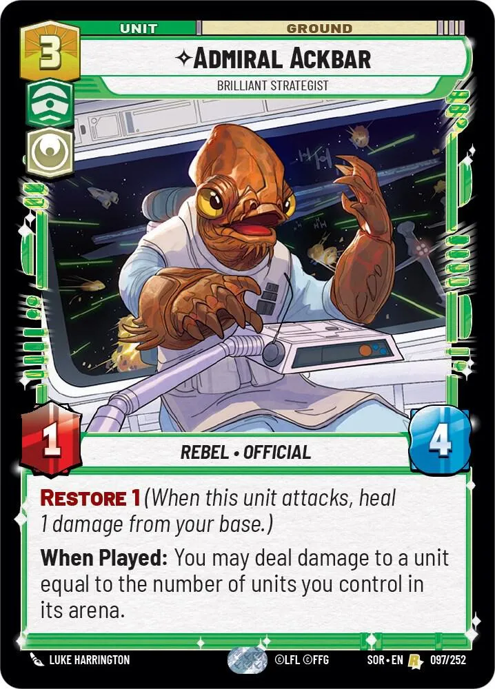 Admiral Ackbar - Brilliant Strategist — Spark of Rebellion — Star Wars: Unlimited