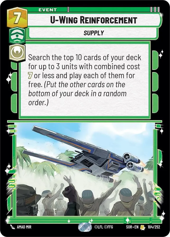 U-Wing Reinforcement — Spark of Rebellion — Star Wars: Unlimited