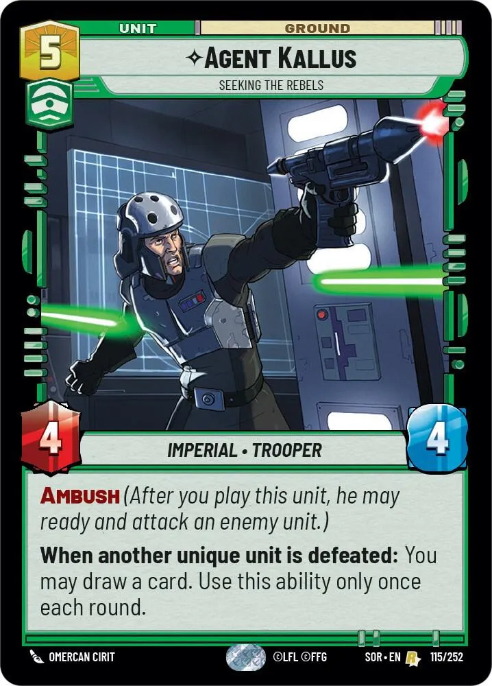 Agent Kallus - Seeking the Rebels — Spark of Rebellion — Star Wars: Unlimited