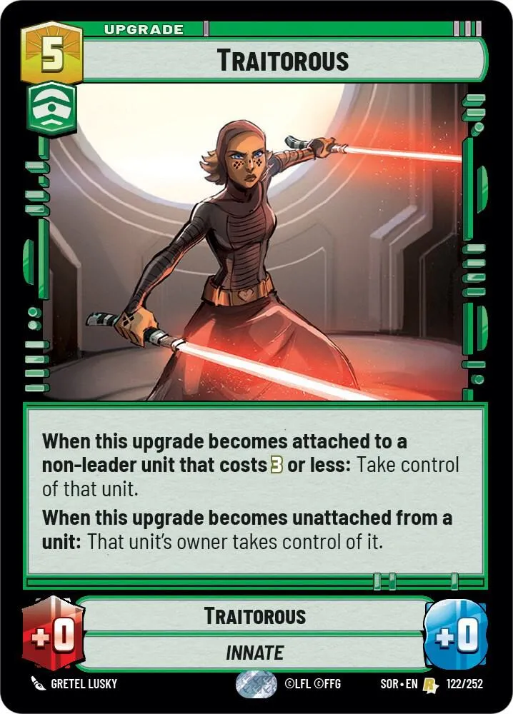 Traitorous — Spark of Rebellion — Star Wars: Unlimited