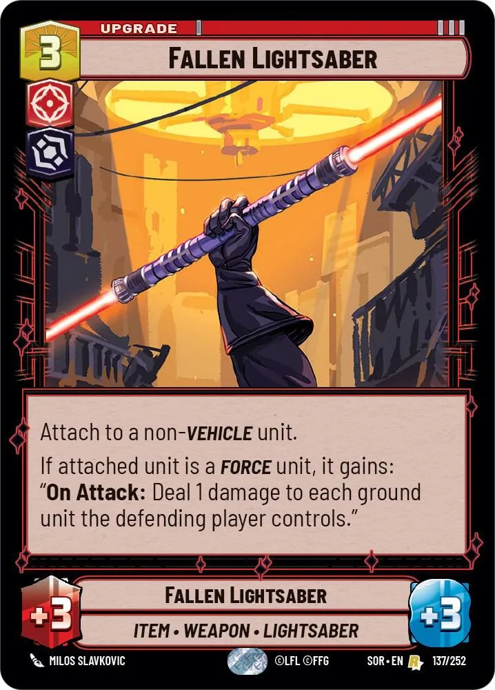 Sabre Laser Déchu — Spark of Rebellion — Star Wars: Unlimited