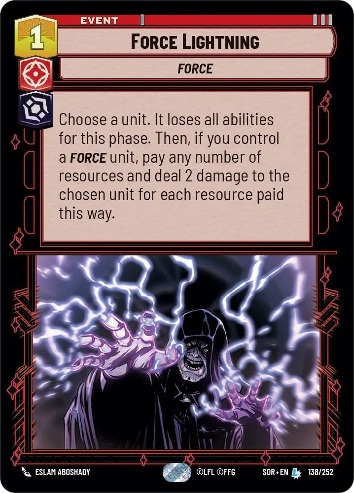 Force Lightning — Spark of Rebellion — Star Wars: Unlimited