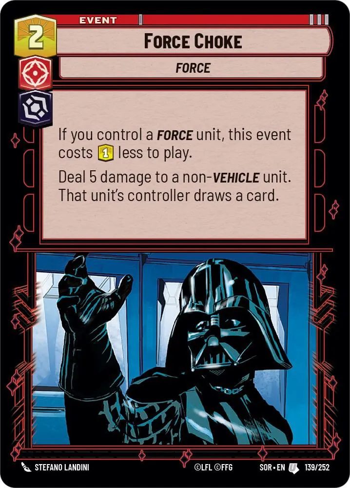 Étranglement de Force — Spark of Rebellion — Star Wars: Unlimited