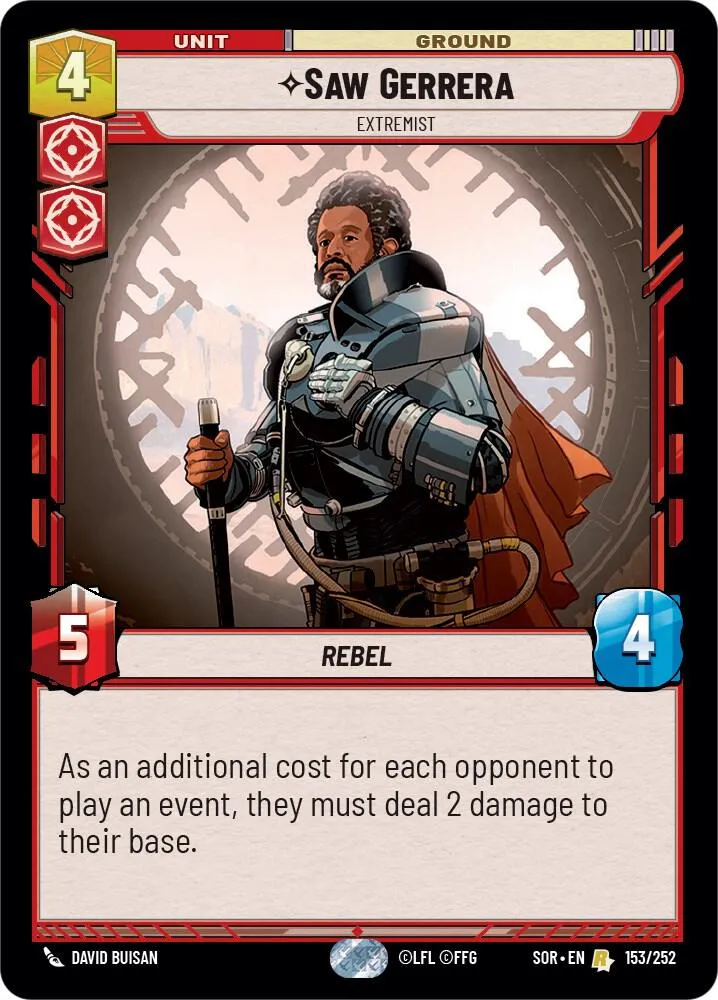 Saw Gerrera - Extremist — Spark of Rebellion — Star Wars: Unlimited