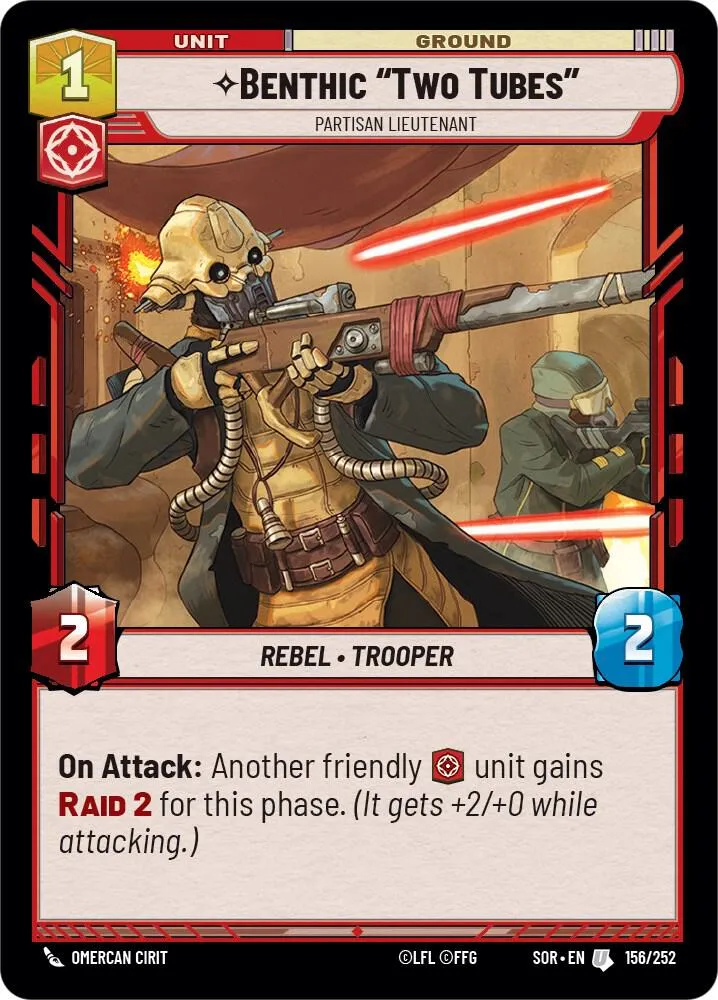 Benthic "Two Tubes" - Partisan Lieutenant — Spark of Rebellion — Star Wars: Unlimited