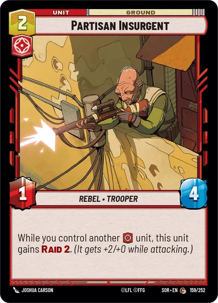 Partisan Insurgent — Spark of Rebellion — Star Wars: Unlimited