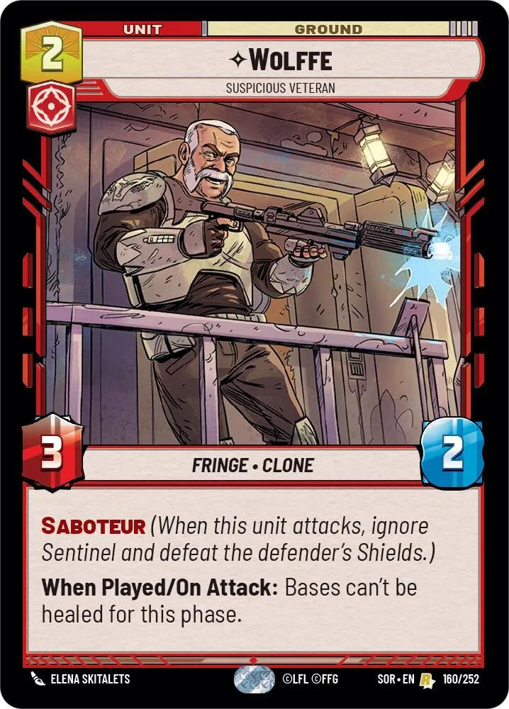 Wolffe - Vétéran Suspicieux — Spark of Rebellion — Star Wars: Unlimited