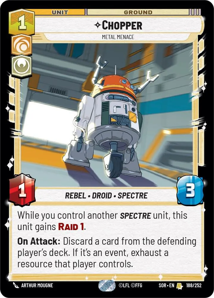 Chopper - Menace Métallique — Spark of Rebellion — Star Wars: Unlimited