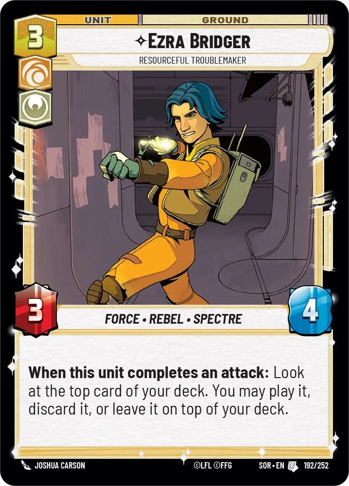 Ezra Bridger - Trublion Débrouillard — Spark of Rebellion — Star Wars: Unlimited