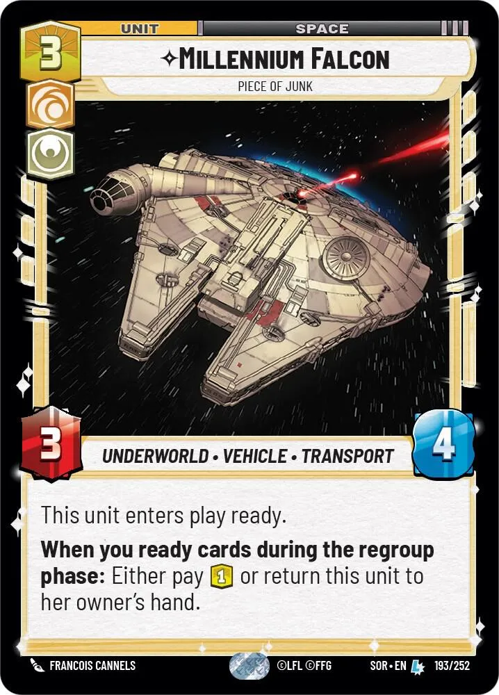 Millennium Falcon - Piece of Junk — Spark of Rebellion — Star Wars: Unlimited