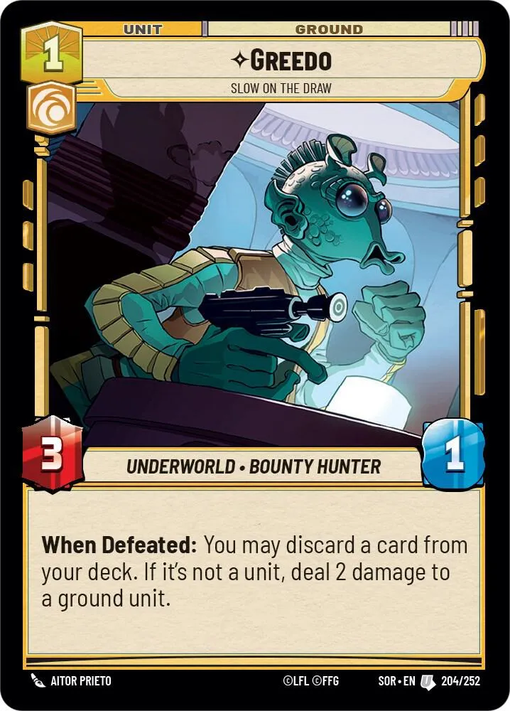 Greedo - Lent À Dégainer — Spark of Rebellion — Star Wars: Unlimited