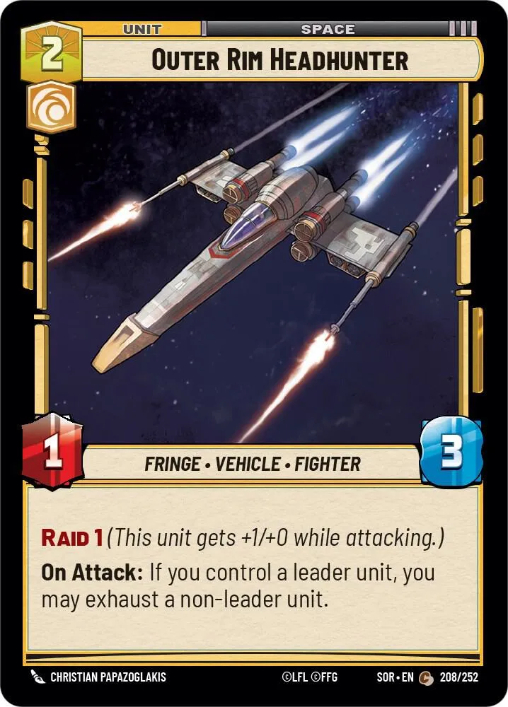 Chasseur de Têtes de la Bordure Extérieure — Spark of Rebellion — Star Wars: Unlimited